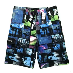 Wholesale custom design sublimation 4 way stretch nations flag print man extra long board shorts