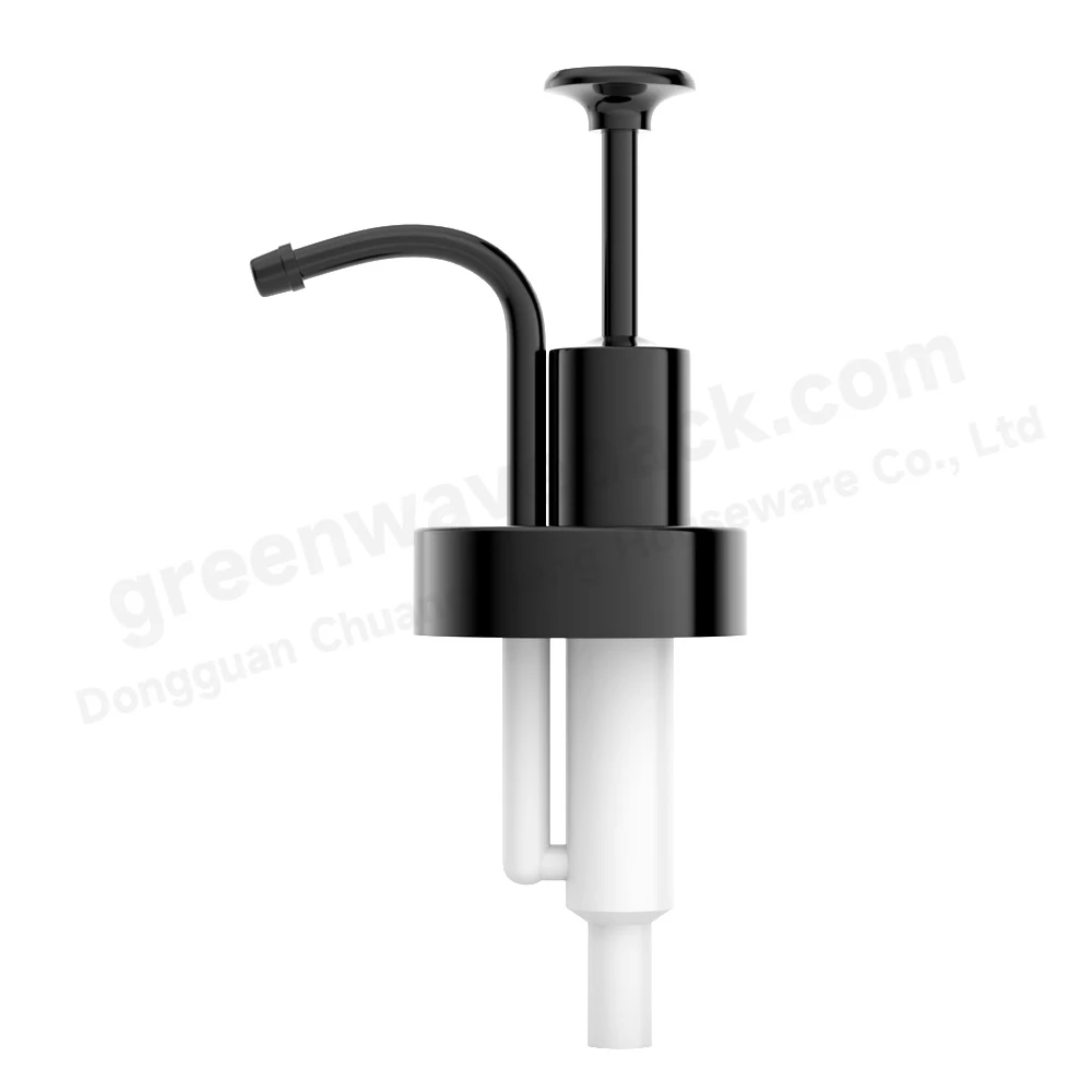 Factory direct luxury style hand soap packaging black rubber paint stainless steel long nozzle lotion cream pump 33/400