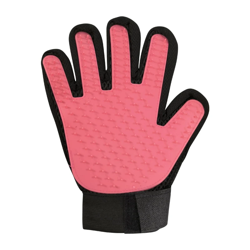 Pet silicone bath gloves five-finger grooming massage gloves for cats and dogs