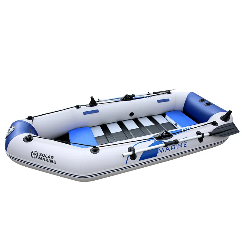 Hard bottom Inflatable Boat for Adult 9Ft Raft Inflatable 4 Person Boat for Adults Fishing Boat