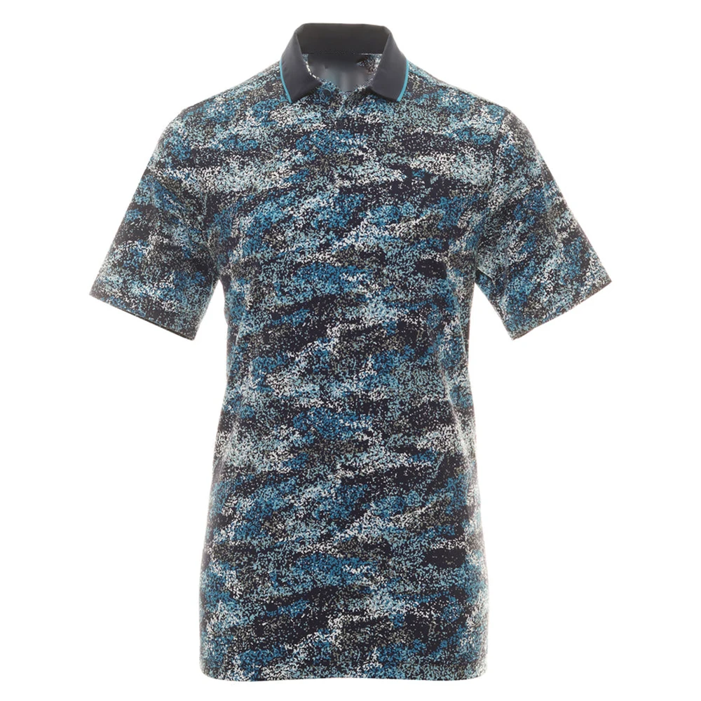 Wholesale luxury high quality stretch elastic full all over print sublimation polyester golf polo t shirt custom logo poloshirts