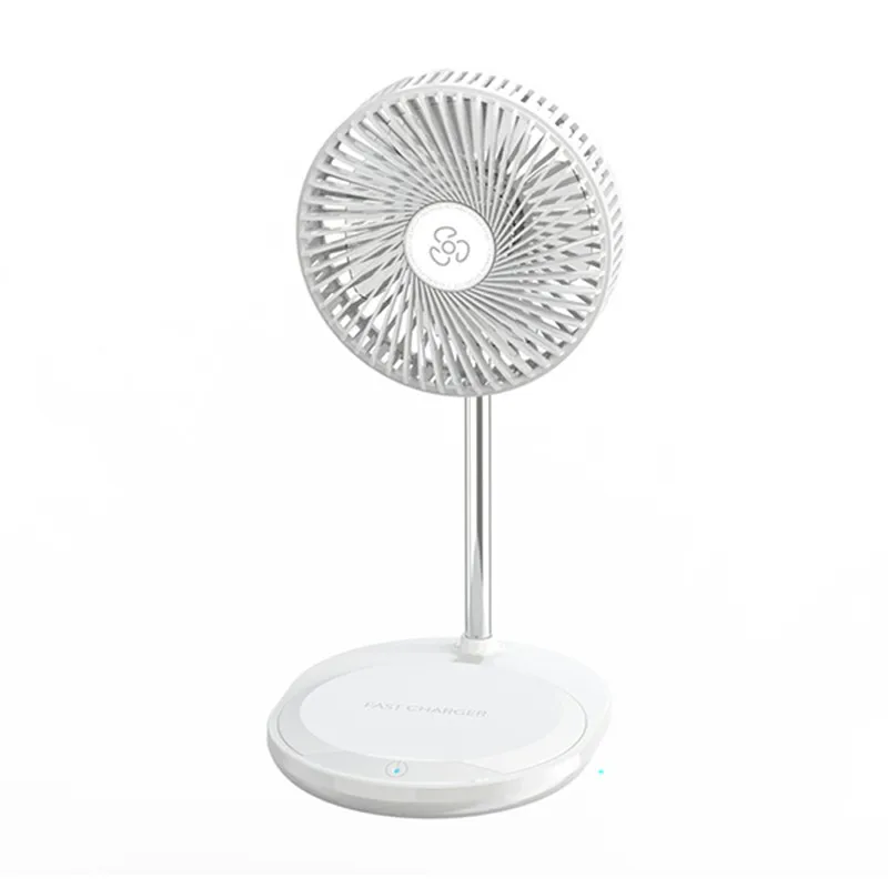CE UKCA FCC ROHS Touch Switch Usb Custom Round Folding Rechargeable Fold Fan  Usb Mini Cooling Stand Desk  Fan With Phone Holder