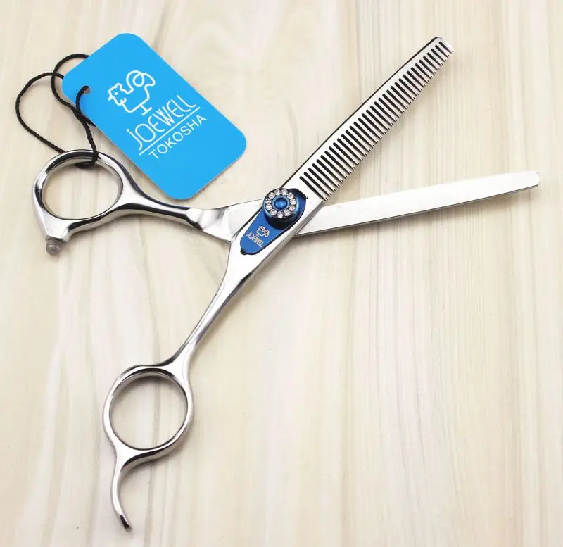free shipping JOEWELL 6.0 inch straight handle stainless steel cutting hair beauty scissors kit