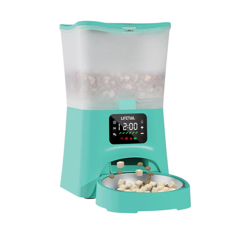 Lifetail newest Smart 3L Capacity Voice Recorder Programmable Dog Food Dispenser Automatic Pet Feeder for Dog Cat