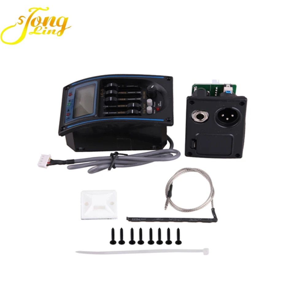 EQ LC-5 Hot sale  LED guitar pickup with tuner with LED screen Guitar EQ Pick up