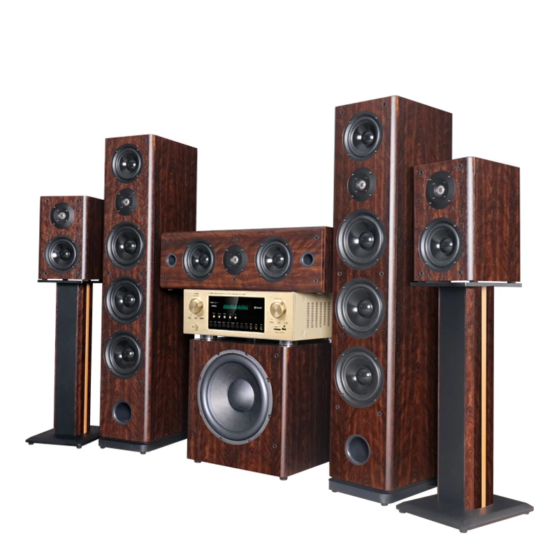 Система для домашнего кинотеатра Little Cyclone 2 USB SD FM с деревянными басами Беспроводная оптическая Коаксиальная система сабвуфер динамик 7 1