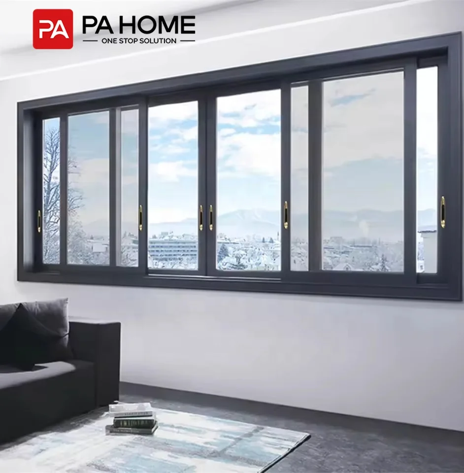 PA waterproof aluminum storm windows for houses black aluminum sliding windows