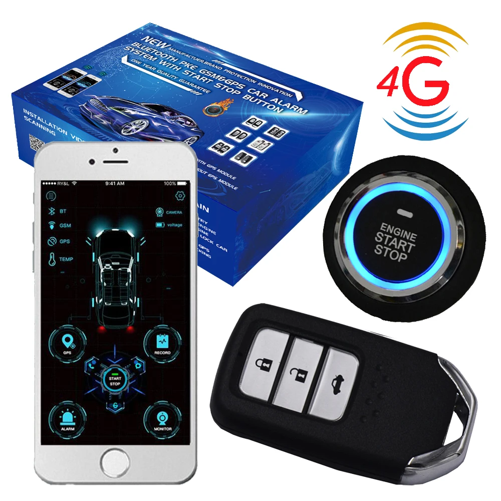 Cardot 4 г gps gsm дистанционный стартер Smart Pke Автозапуск Start Stop двигатели для автомобиля сигнализации