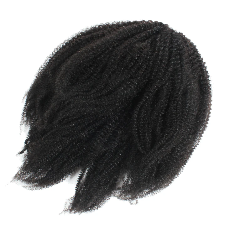 
New arrive unprocessed natural black afro kinky curly human hair ponytail  (62311673256)