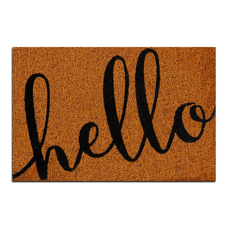 Coconut palm entry silk circle door mat entrance door foot mat pvc household floor mats