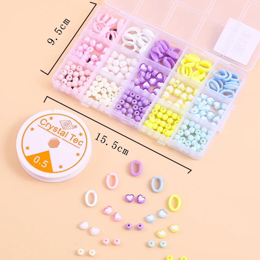 DIY Craft Kits Soft Ceramic Polymer Clay Acrylic Love Beads Sets for Jewelry Making