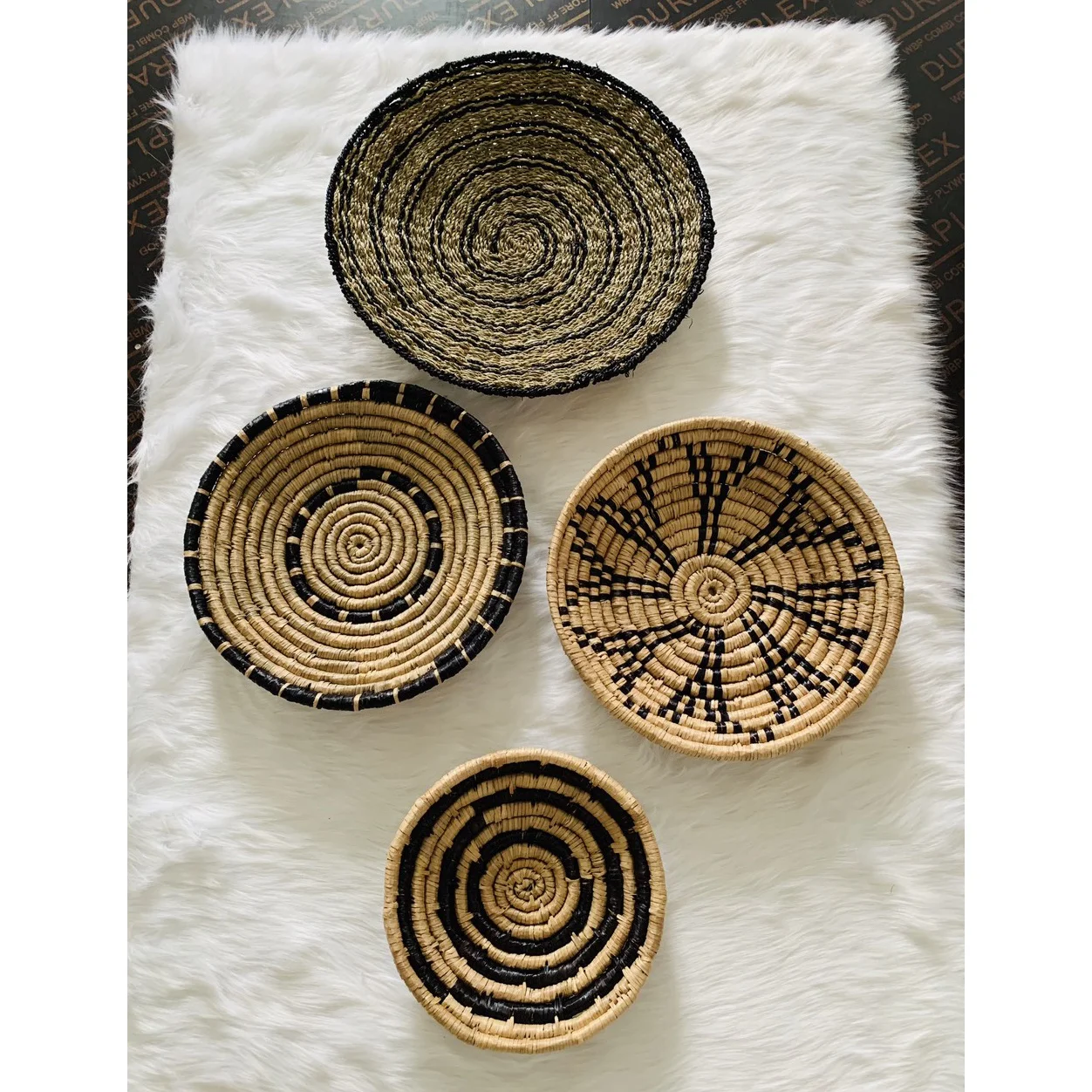  Новый продукт настенная корзина из морских водорослей и пластмассы/настенная тарелка спиральная домашний декор ручной работы