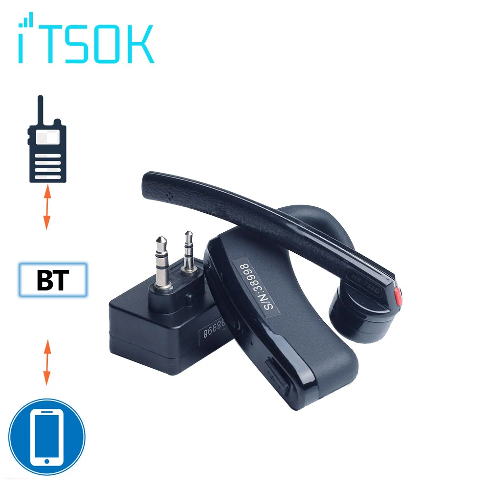 BT Headset  Wireless Earpiece for Two Way radios  Baofeng Walkie Talkies For UV-5R UV82 TK3107 UVD1P Transceivers