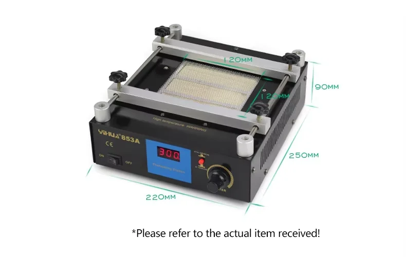 YIHUA-853A Digital Display BGA Rework Station Constant Temperature Heating Station Preheat Soldering Station