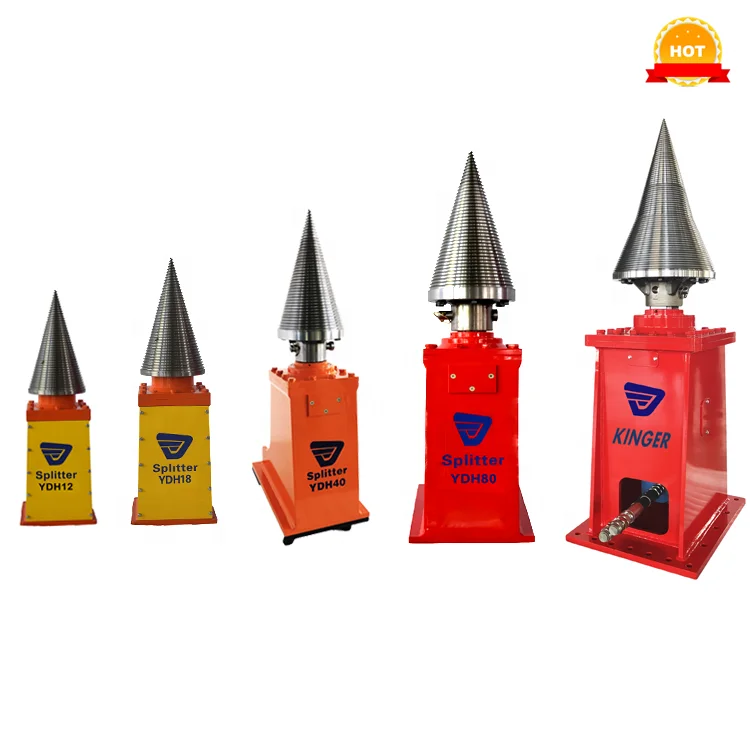 KINGER brand new design KINGER hydraulic cone log splitter for excavator YDH18