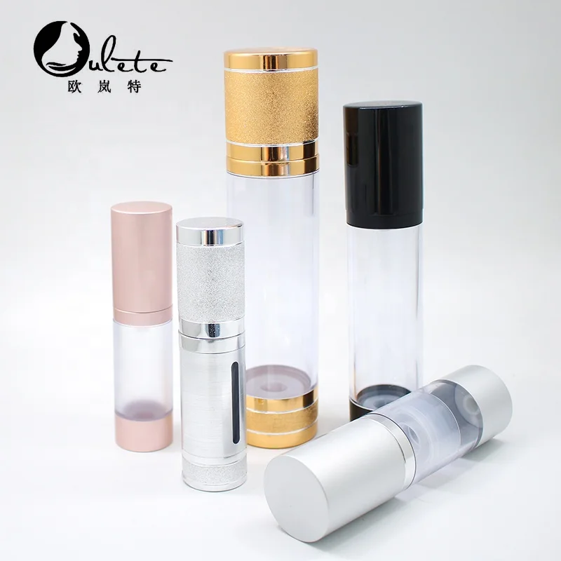 
plastic cosmetic packaging 15 ml 30 ml 50 ml 100 ml 120 ml 4 OZ aluminum lotion spray airless pump bottle 