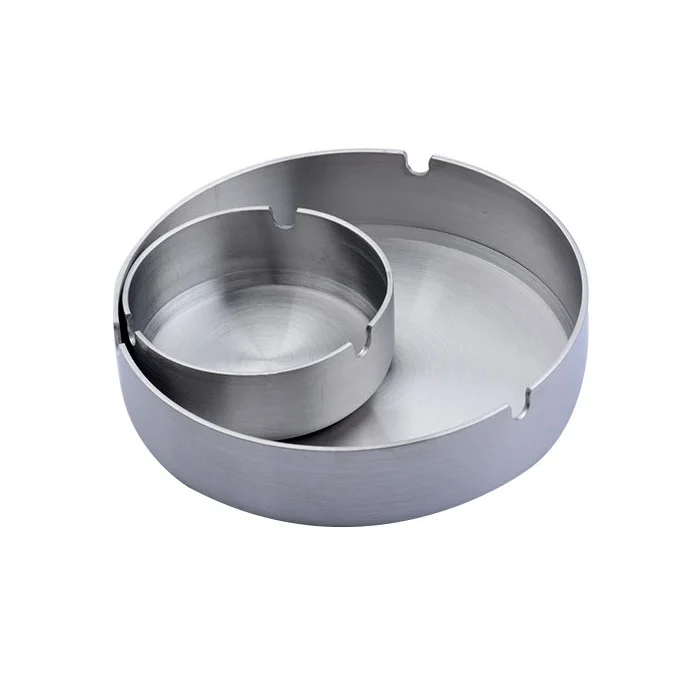 Custom portable stainless steel cigar smoking ashtray metal