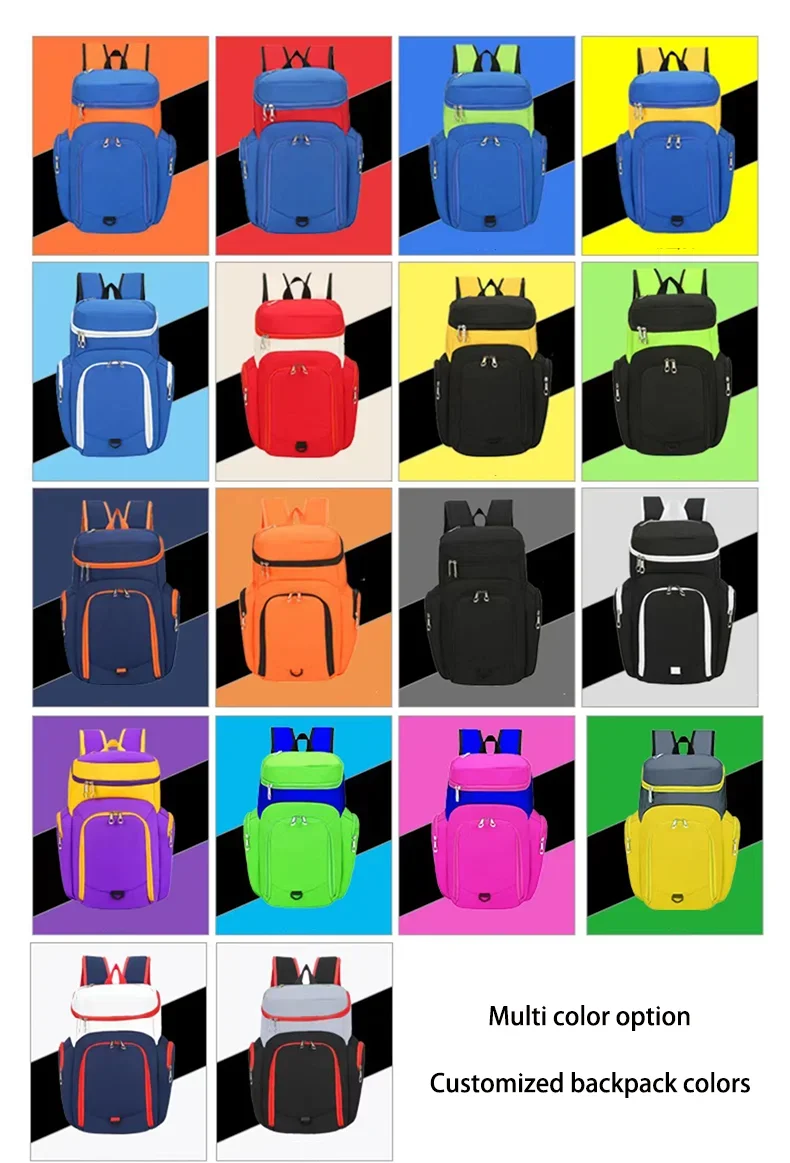 Custom Logo Mochilas Sports Bag Youth Soccer Volleyball Football Back Pack Wholesale Basketball Bookbags Backpack