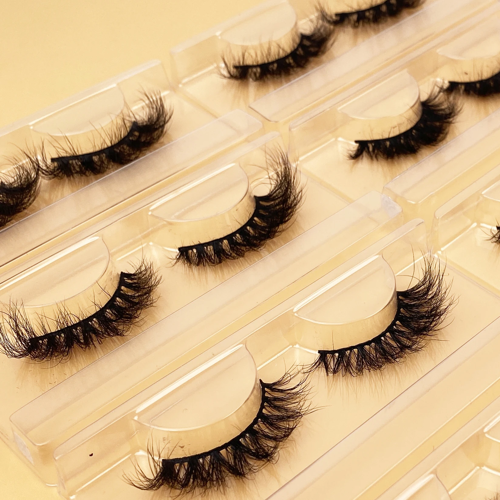 3D real mink eyelash private label full strip short real fur lashes custom packaging real mink eye lash wholesale