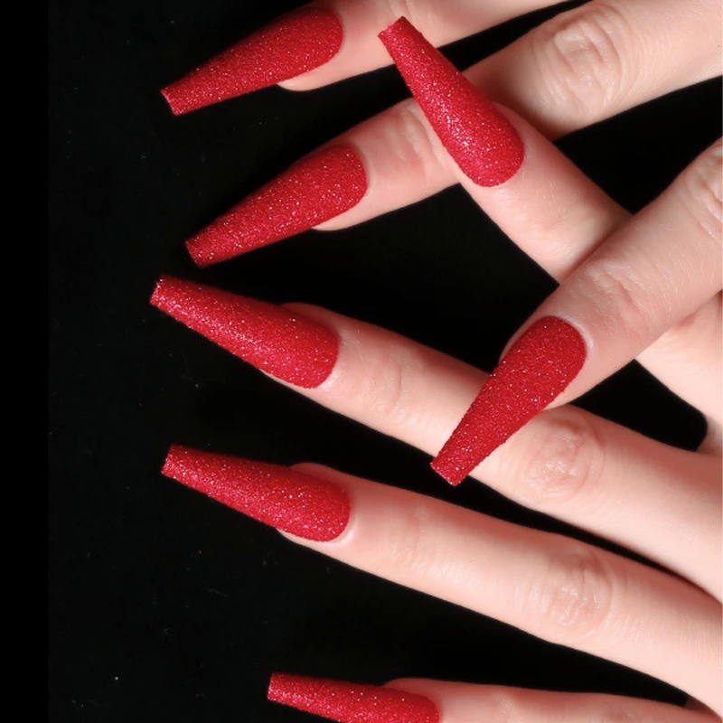 Wholesale 24 Piece Long Extra Short Square Almond Manufacturer Shape Press on Nails Acrylic Nail Art Kits