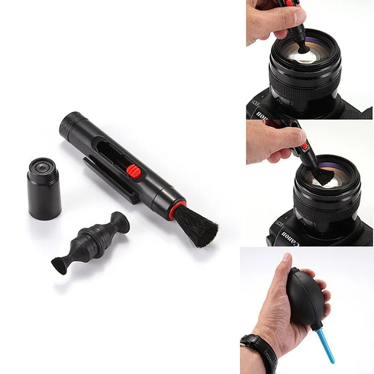 2023 Hot Selling Professional 3 in 1 Camera DSLR Screen Cleaning Kit Cleaning Cloth Lens Pen Air Blower Accessories Set