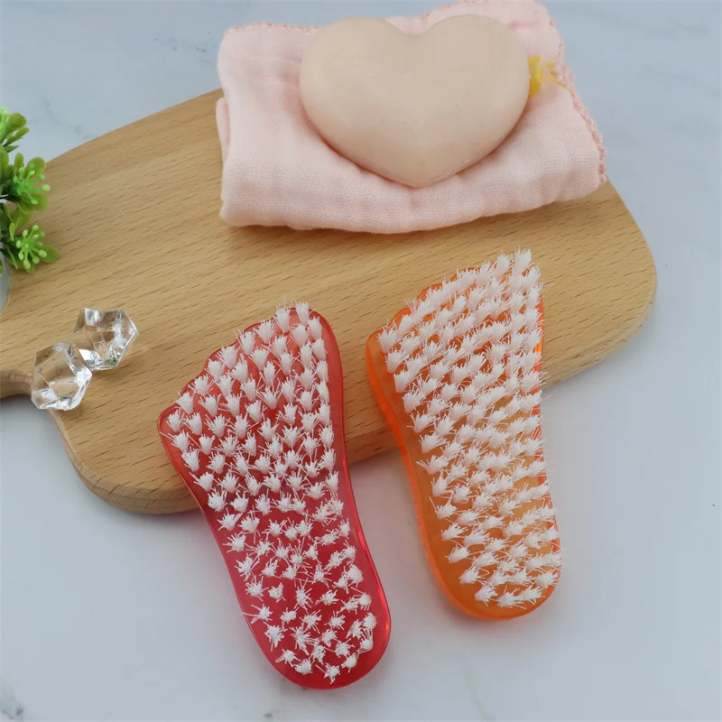 Foot shape multi-functional kitchen clothes cleaning plastic dust nail  brush