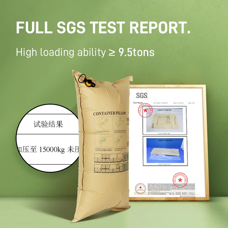 Cargo Loading Protection Reusable Kraft Outer Paper Air Dunnage Bag for Container and Truck