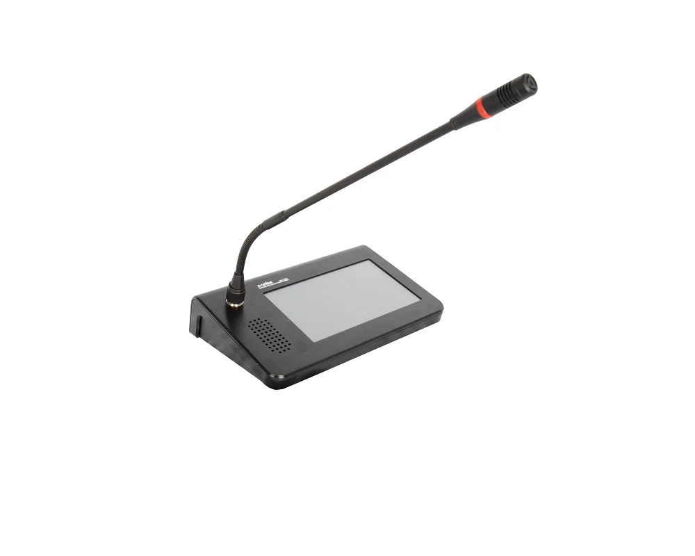 Intelligent IP Network PA System IP Paging Microphone With Touch Screen