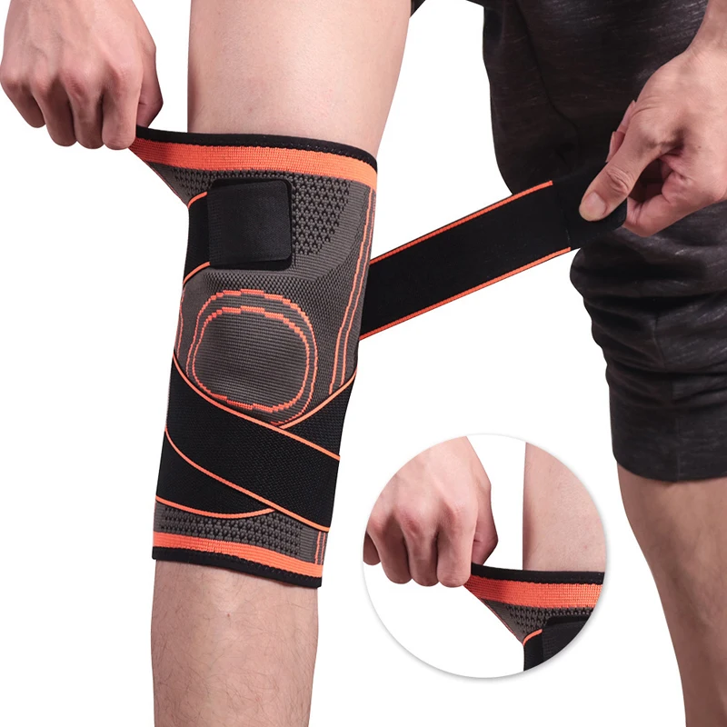 Professional Manufacturer Knitted Neoprene Anti Fatigue Compression Anti-collision Protection Basketball Support Knee Brace