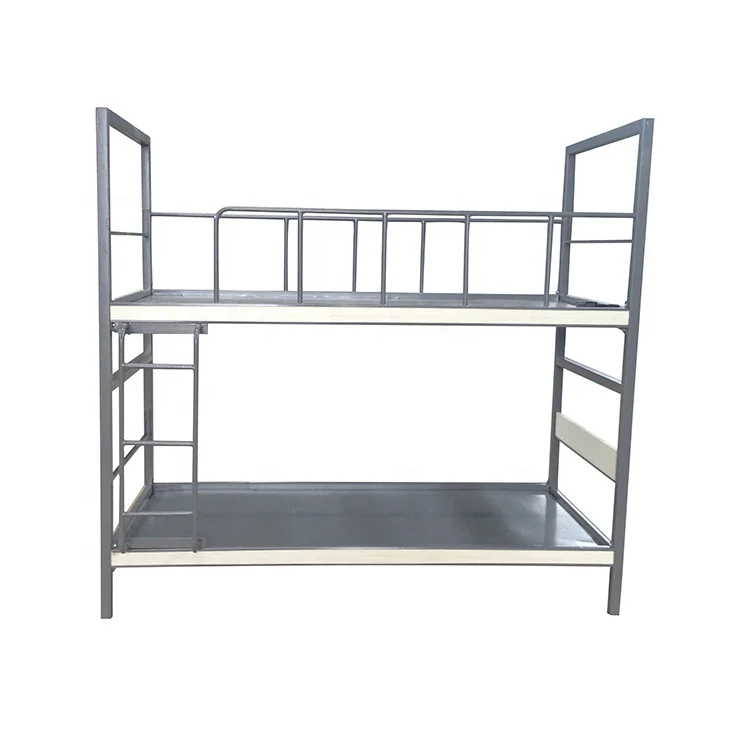 Bedroom furniture Double Bed Metal Bunk Bed Student Dormitory Metal Frame Steel Double Bed