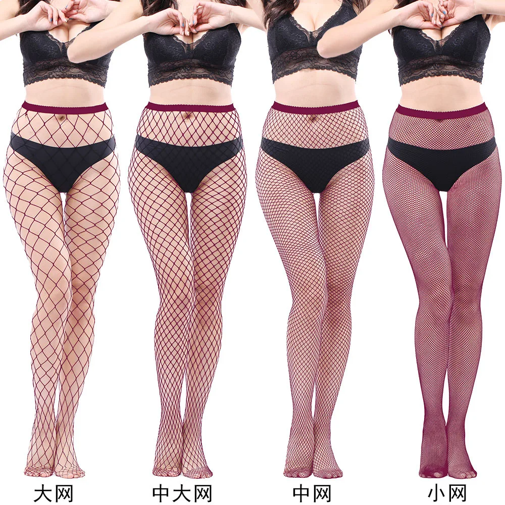 
cheaper price sexy girls fishnet plus size high waist tights pantyhose 