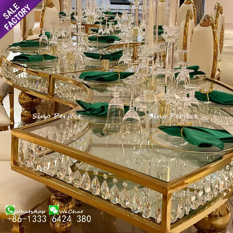 New Style Metal Steel Fan-Shaped Bridal Table Wedding Hall Furniture For Expore Sale In China