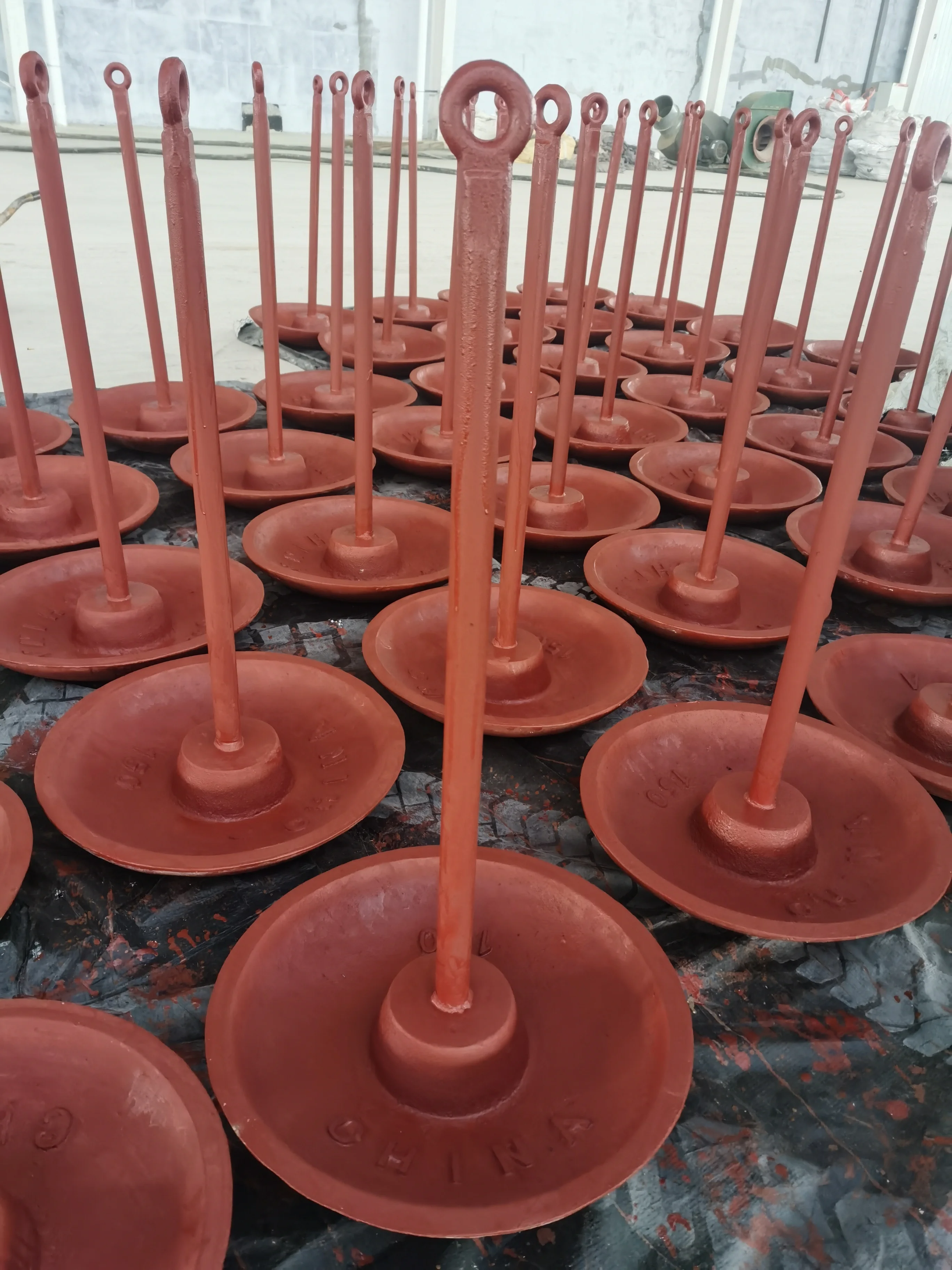 8LB to 2000LB Big Mushroom Anchor, Red Painted