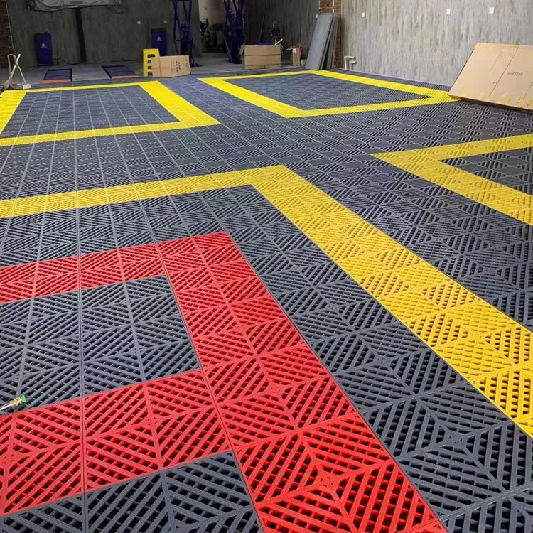 Non Slip Garage parking lots Plastic Floor Tiles