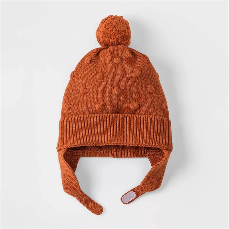 New arrival pure cotton  knitted  baby beanies kids bonnets unisex style