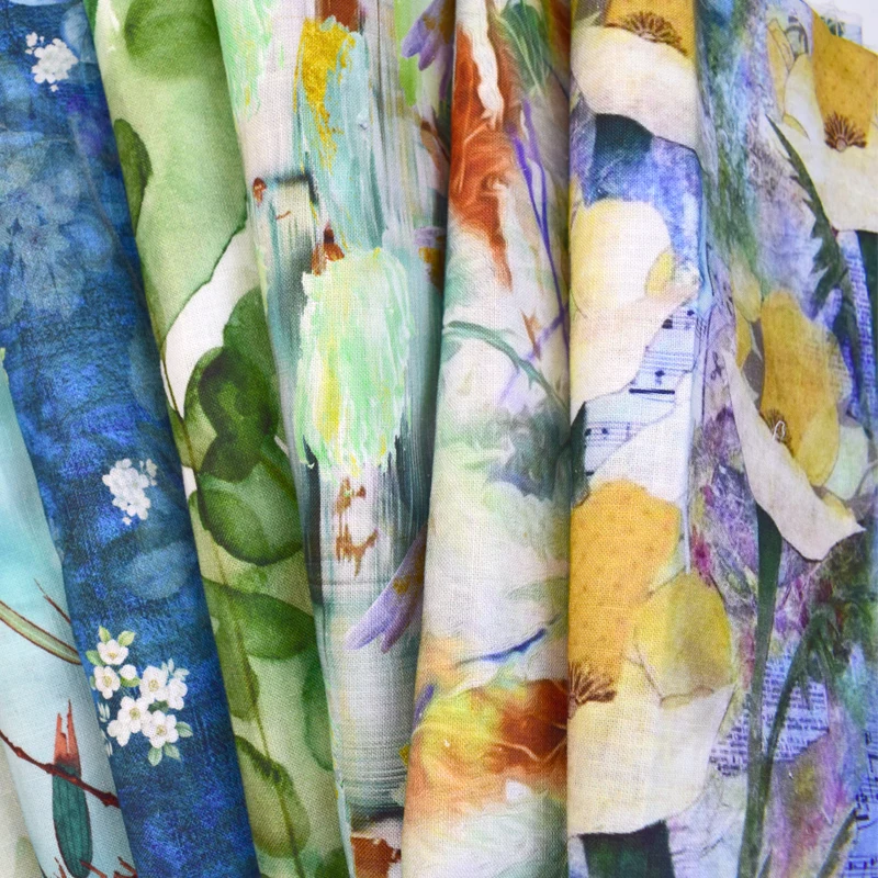 Linen Woven Fabrics L12*12 for Mens Shirts Solid Gots Certified Organic Pure 100% Linen Fabric
