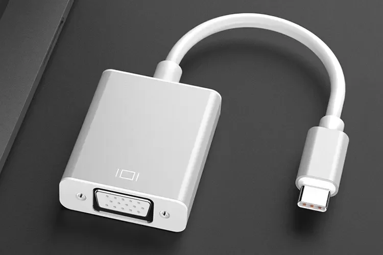 OEM Aluminium High Definition 1080P USB 3.1 Type C to VGA Adapter Cable for Monitor Projector Other Video Equipment