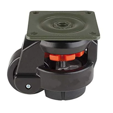 Black Height Adjustable Foot Industrial Casters Leveling Heavy Duty Caster Wheels