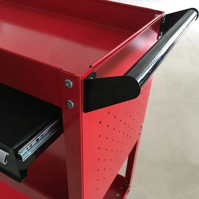 Cheap Steel 1 drawer 2 mesh plate 3 tray tool carts  trolley service counter