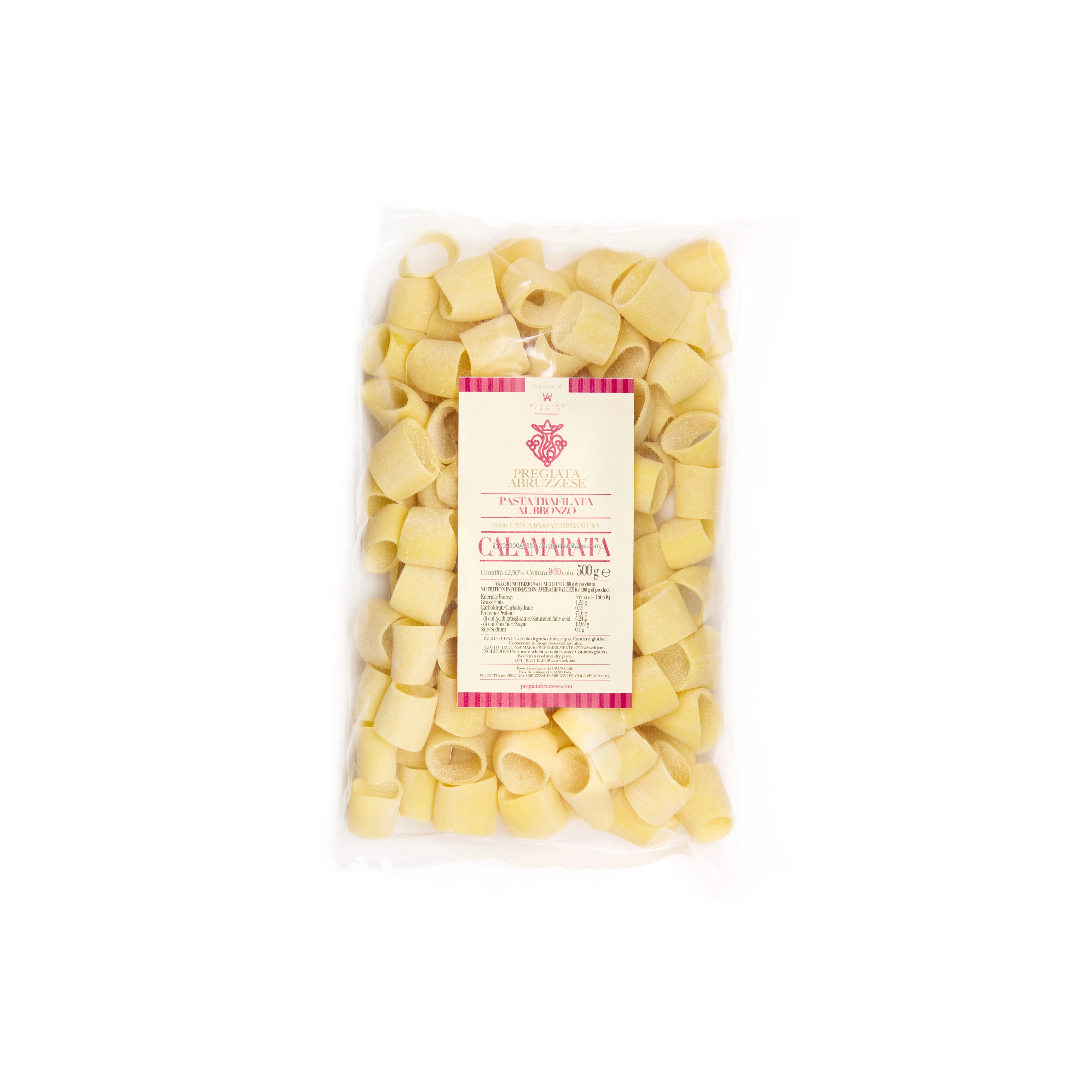 Top Quality Typical Traditional Italian Pasta Calamarata From Abruzzo