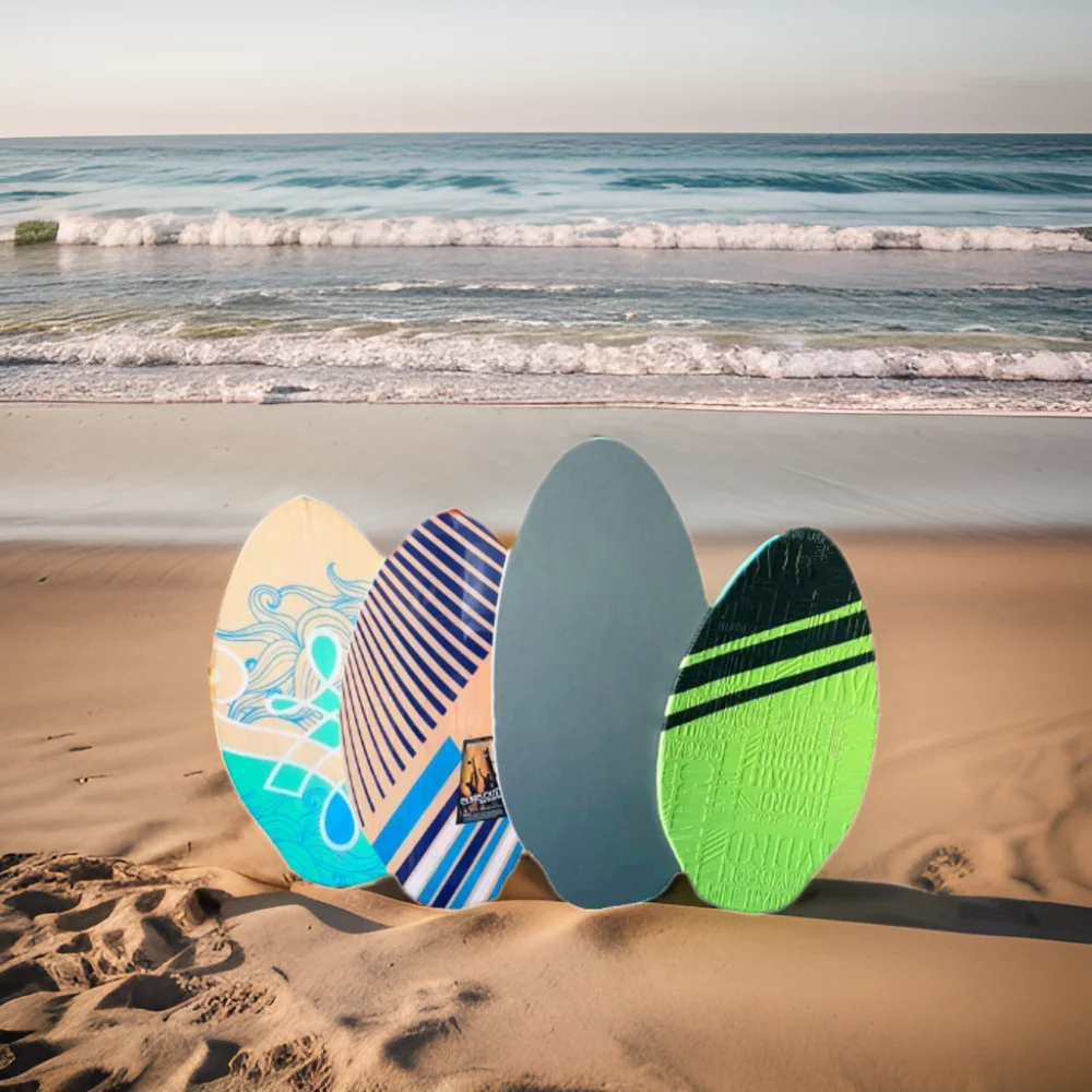 Customize designs 41inch 36inch Skipper Skimboard Lightweight Wood Body Beginners Skim Board with custom logo foam