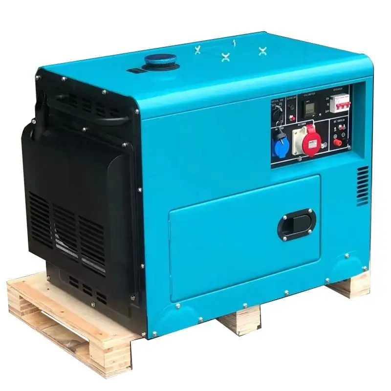 China manufacturer three phase 8kva diesel generator air cooled silent type genset for home