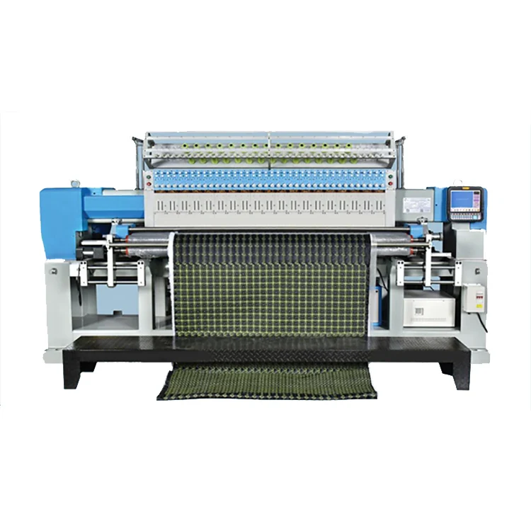 High-speed independent multi-head computerized quilting and embroidery machine for garment making