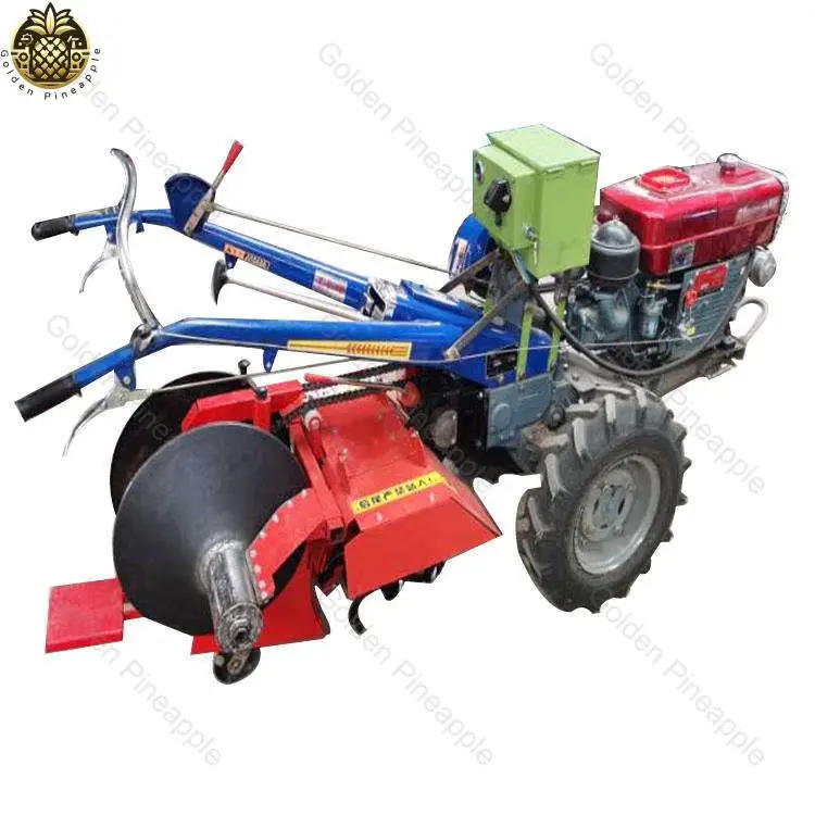 18HP Hand - Operated Walking Agricultural Tractor with Plough  Tiller and Grass Mower - Ideal for Farming Tasks