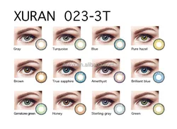 2021 самые горячие продажи 12 видов цветов Чистый желто Модные Контактные Линзы