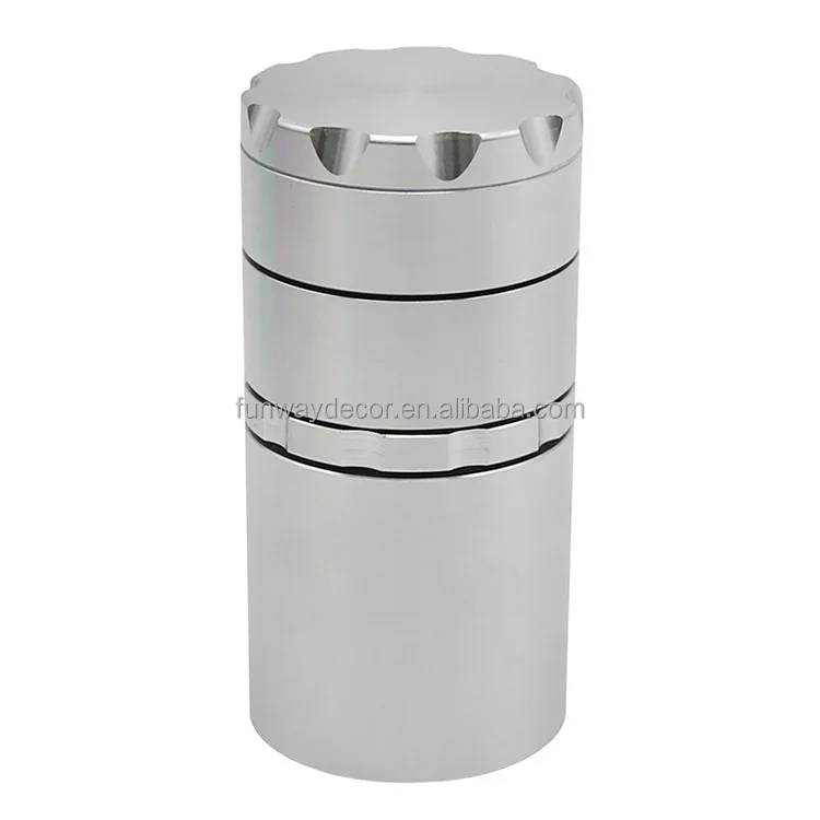 New 50mm Aluminum Alloy Herb Grinder With Storage Jar 5 layers Multifunctional Metal Cigar Grinder for Smoking Accessories