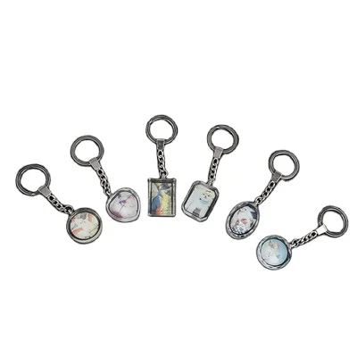 Wholesale Sublimation Blank Crystal Keychains Custom Logo Crystal Glass Keychain