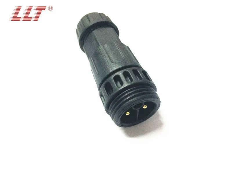 Outdoor 2 3 4 pins waterproof welding cable connector,M19 male and female threaded electrical connectors