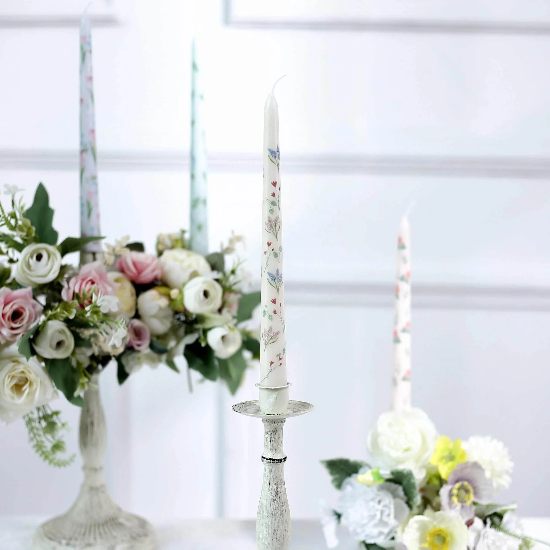 Hand painted scented creative slender pole candle hotel wedding scented candle creative home dinner candle