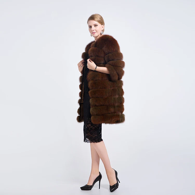 Hot Sale Thickened Warm Natural Real Fox Fur Coats Women Fur Vest 2023